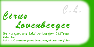 cirus lovenberger business card